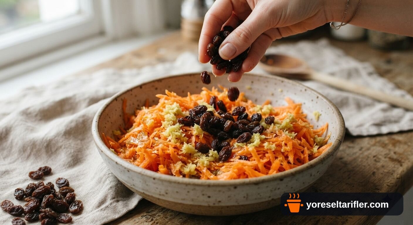 Kuru Üzümlü Havuç Salatası Tarifi — Adım 2