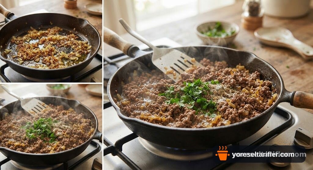 Kuşbaşı Etli Analı Kızlı Tarifi — Adım 1