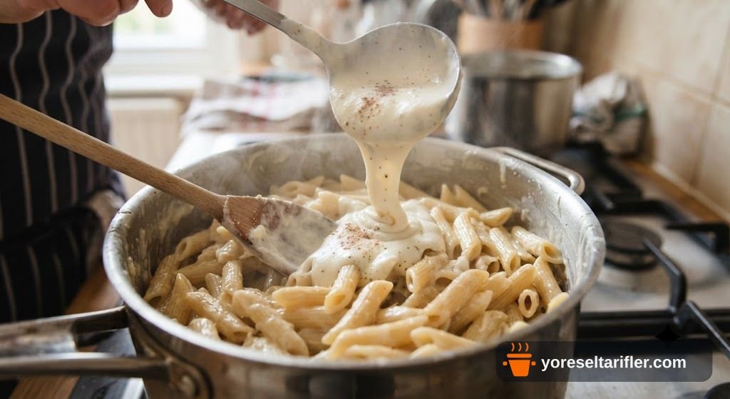 Kuşbaşı Etli Beşamel Soslu Spagetti Tarifi — Adım 6