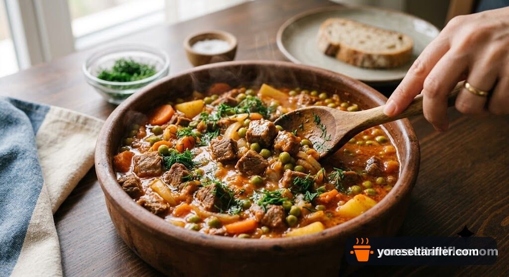 Kuşbaşı Etli Bezelye Yemeği Tarifi — Adım 5