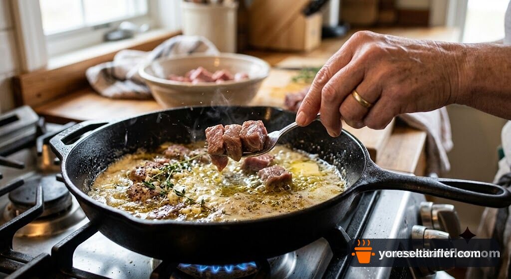Kuşbaşı Etli Mezelerle Zenginleşen Pilav Tarifi — Adım 2