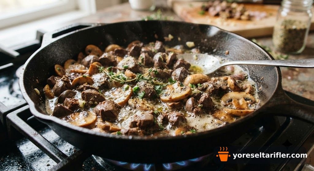 Kuzu Böbrek ve Mantar Sote Tarifi — Adım 4