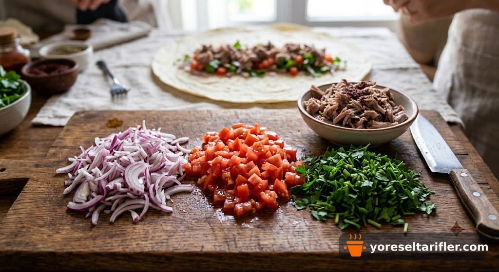 Kuzu Gerdan Söğüş Dürüm Tarifi — Adım 3