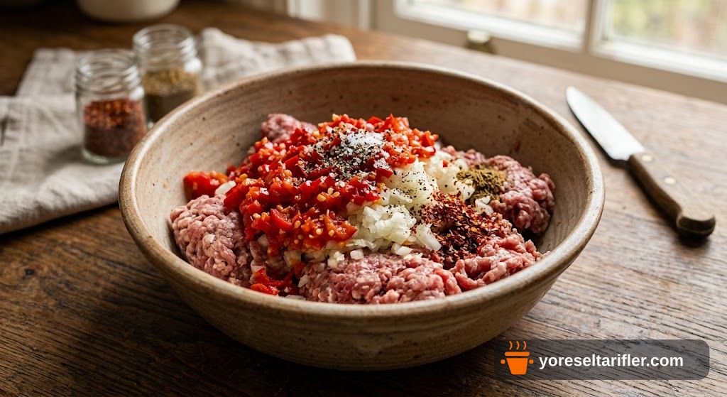 Kuzu ve Dana Kıymalı Adana Kebap Tarifi — Adım 1