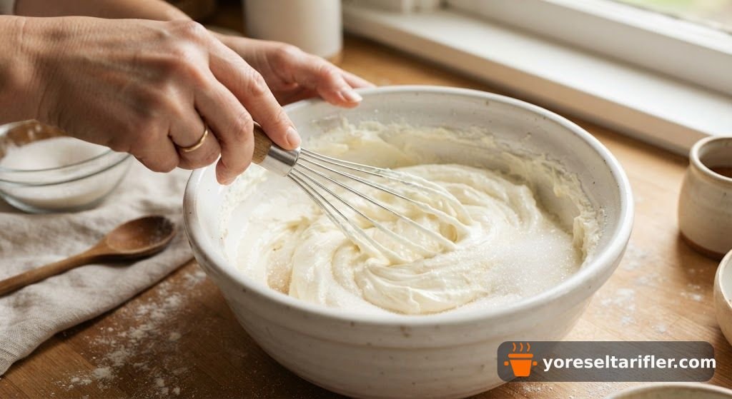 Labne ve Krem Peynirli San Sebastián Cheesecake Tarifi — Adım 1