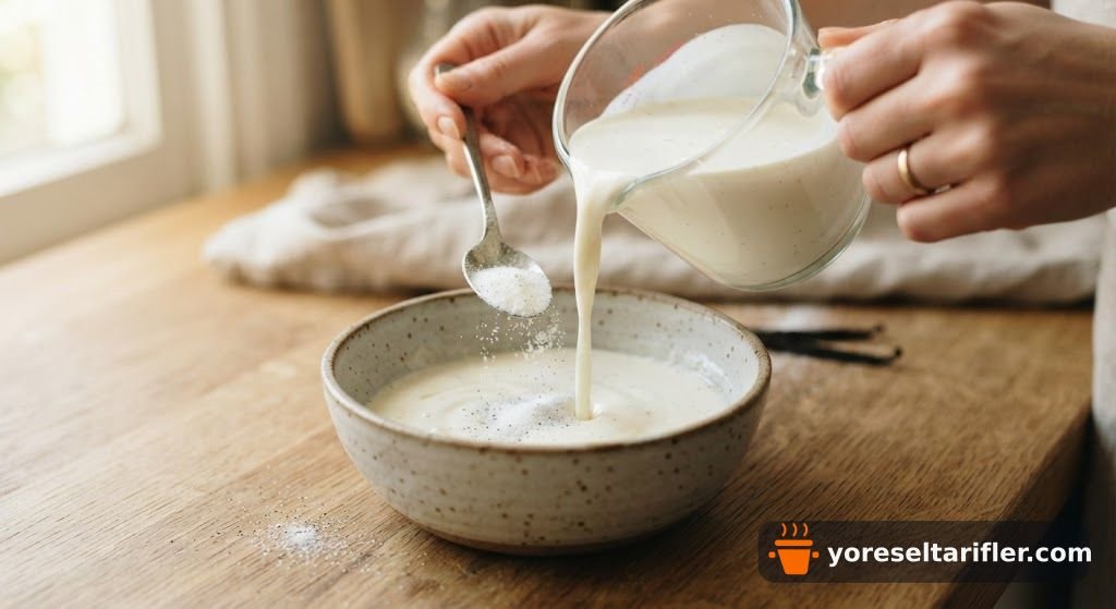 Labne ve Krem Peynirli San Sebastián Cheesecake Tarifi — Adım 2