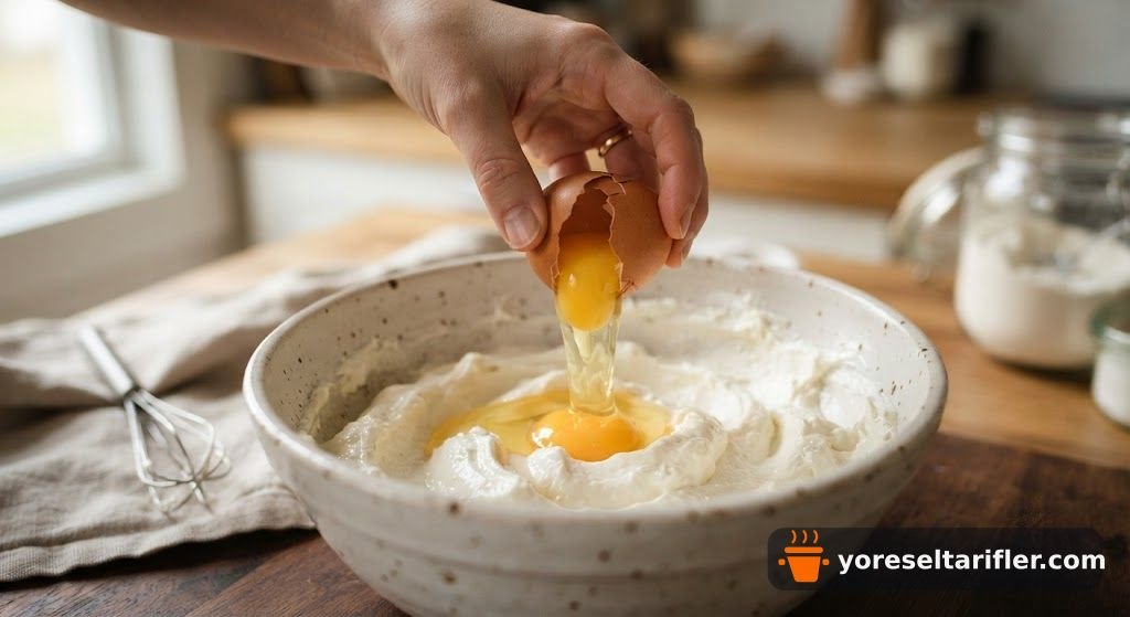Labne ve Krem Peynirli San Sebastián Cheesecake Tarifi — Adım 3