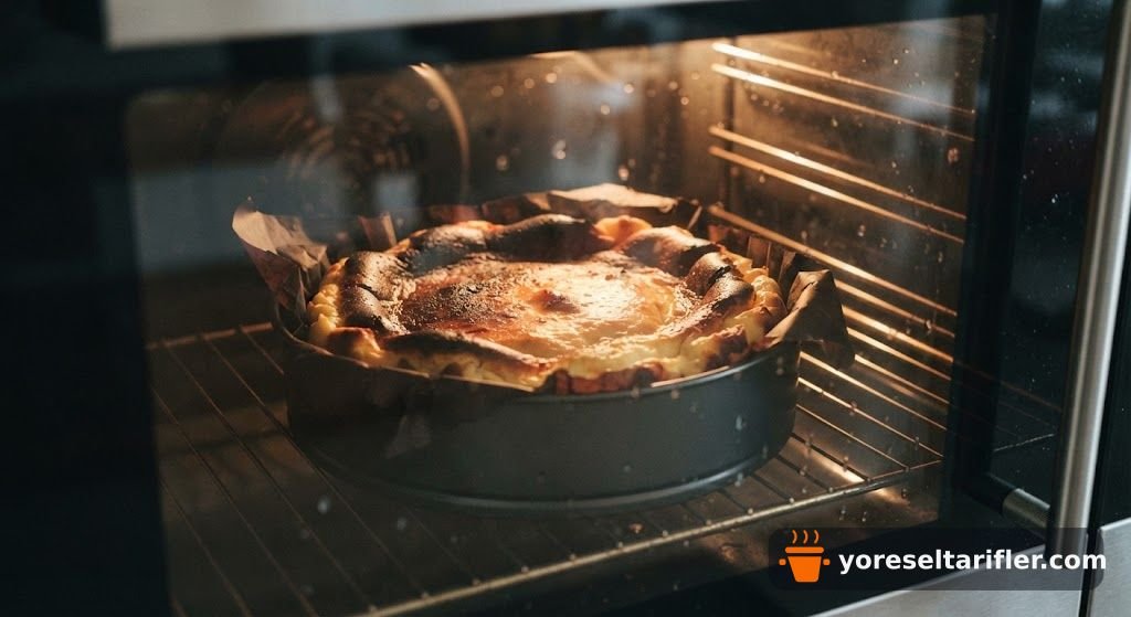 Labne ve Krem Peynirli San Sebastián Cheesecake Tarifi — Adım 5