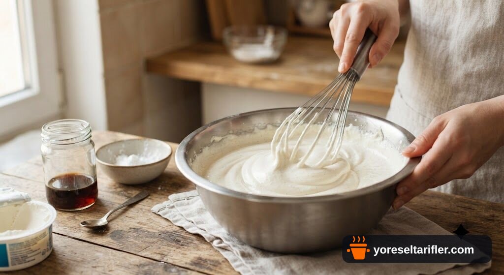 Labneli Cheesecake Tarifi — Adım 1