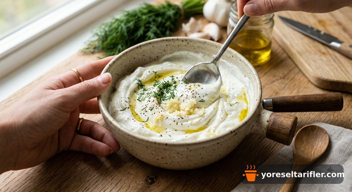 Labneli Haydari Mezesi Tarifi — Adım 2
