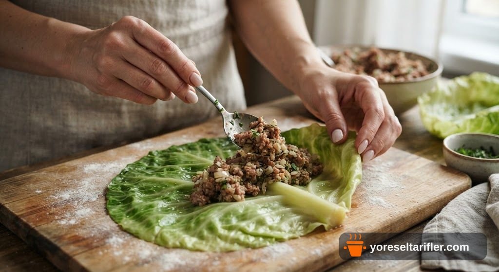 Lahana Bohçası Kıymalı Tarif Tarifi — Adım 1