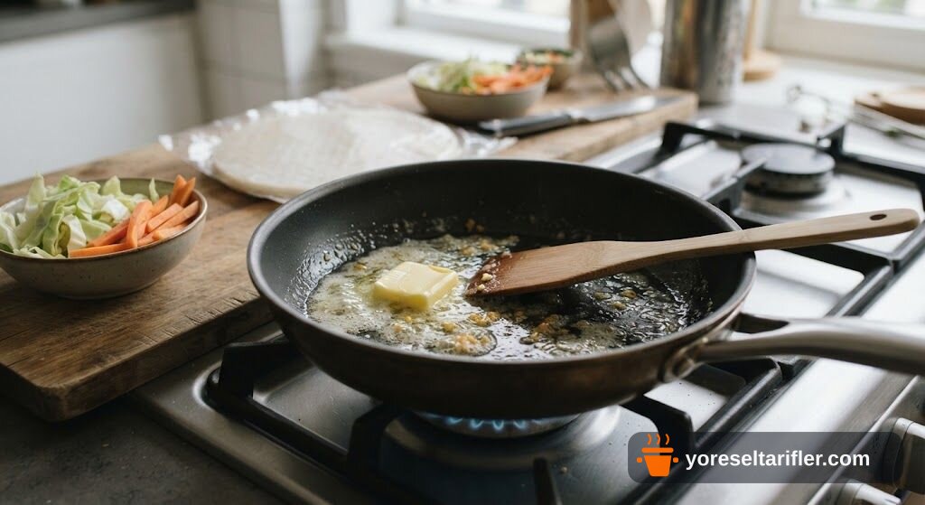 Lahana Yaprağı ve Pirinç Yufkasıyla Spring Roll Tarifi — Adım 7