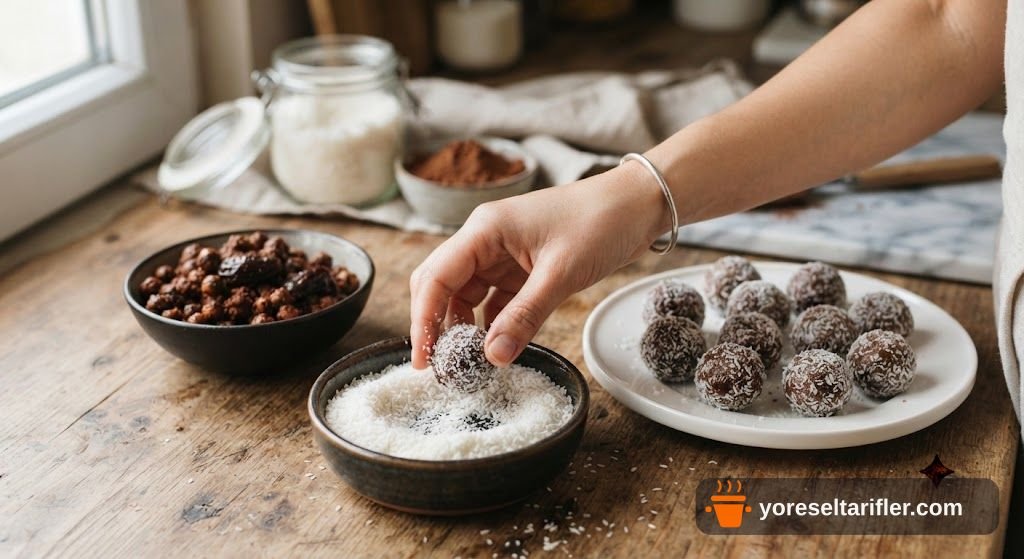 Leblebili Kakaolu Fit Toplar Tarifi — Adım 3