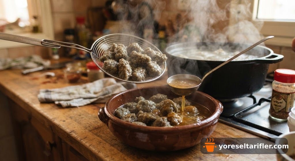 Libya Usulü Kuzu İncik Yahni ve Arpa Hamuru Tarifi — Adım 11