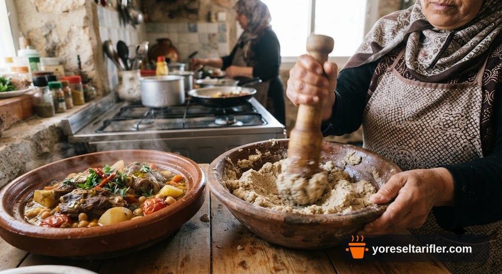Libya Usulü Kuzu İncik Yahni ve Arpa Hamuru Tarifi — Adım 12