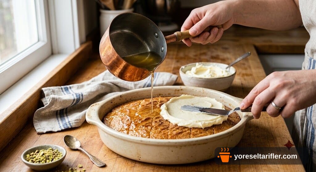 Limon Kokulu Kadayıflı Kek Tatlısı Tarifi — Adım 12