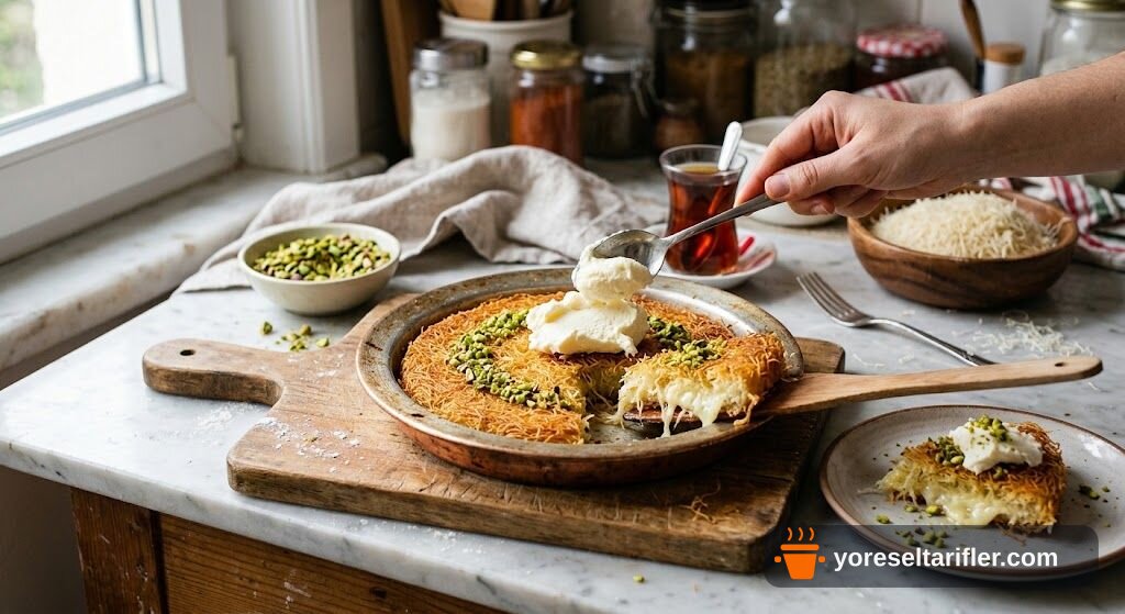 Limon Kokulu Kadayıflı Kek Tatlısı Tarifi — Adım 14