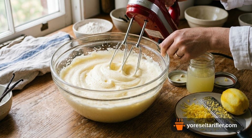 Limonlu Az Yağlı Kek Tarifi — Adım 1