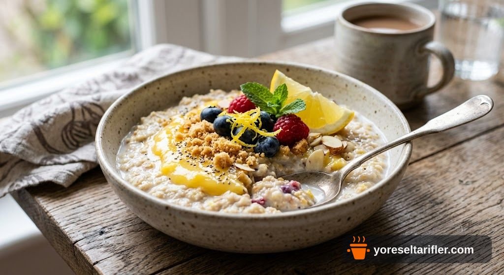 Limonlu Cheesecake Tadında Yulaf Lapası Tarifi — Adım 1