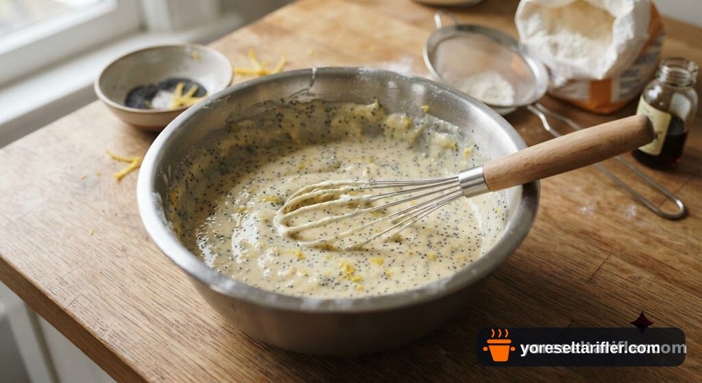 Limonlu Haşhaşlı Mini Kek Tarifi — Adım 2