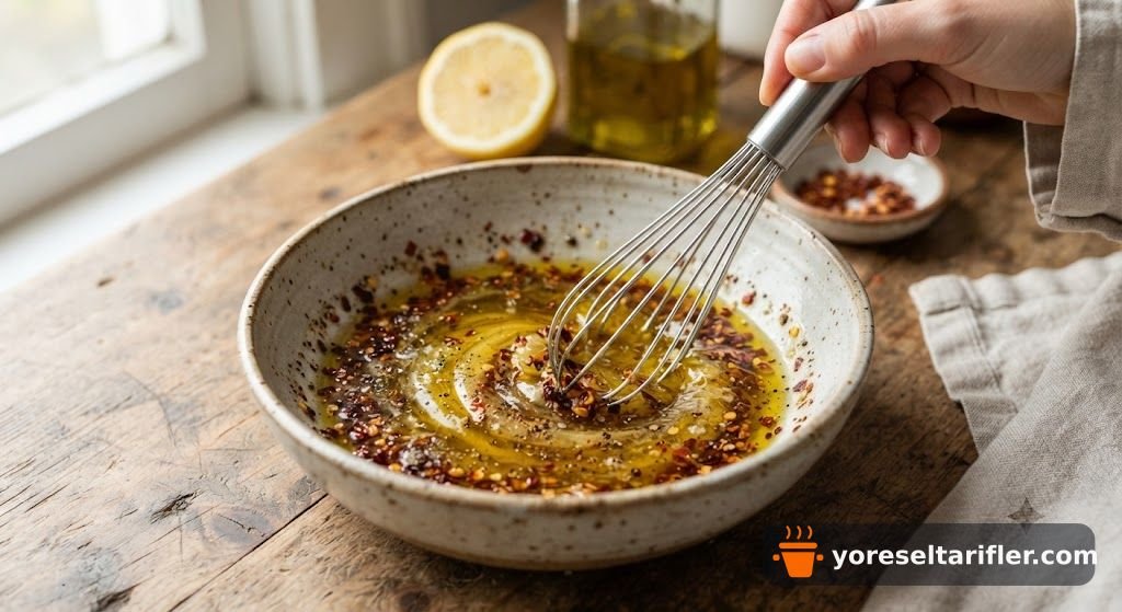Lor Peynirli Hafif Yeşil Salata Tarifi — Adım 2