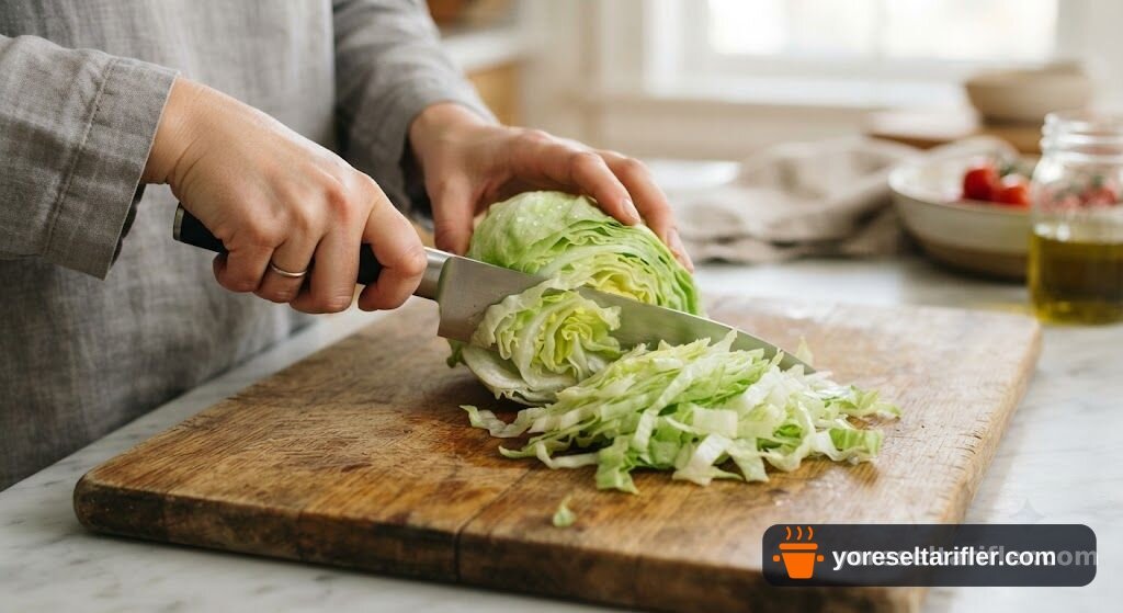 Lor, Süzme ve Beyaz Peynirli Toplu Salata Tarifi — Adım 2