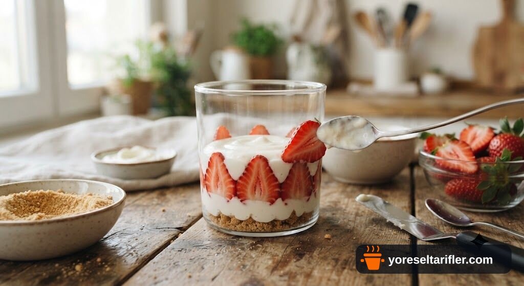 Magnolia Tatlısı Çilekli ve Kremalı Tarifi — Adım 8