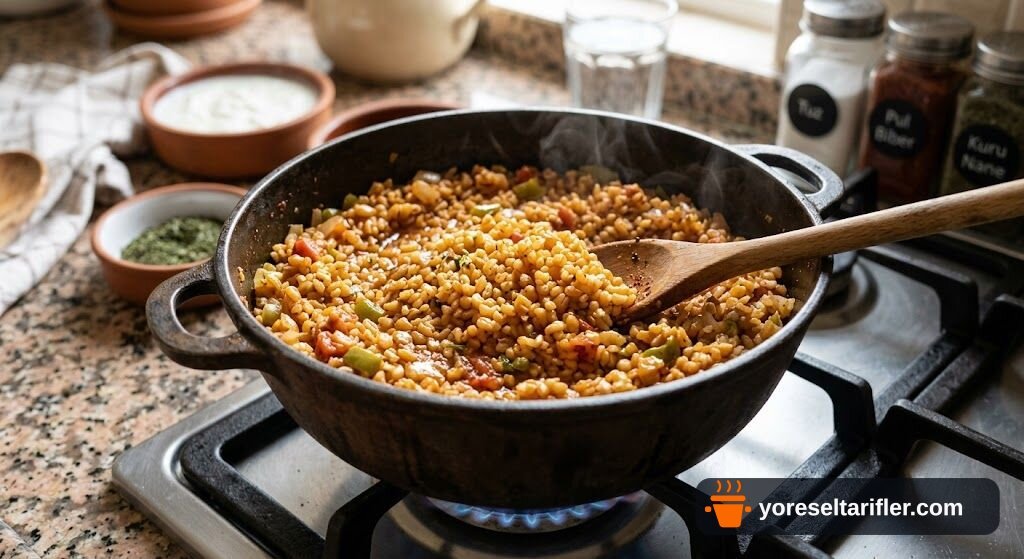 Malatya Usulü Bulgur Pilavı (Taneli, Nefis) — Adım 2