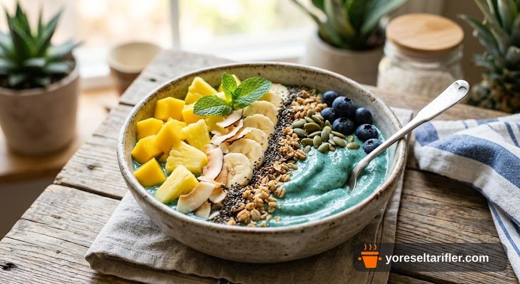 Mango ve Ananaslı Vegan Smoothie Bowl Tarifi — Adım 2