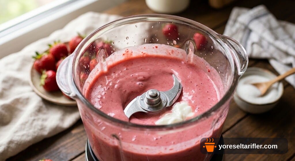 Mangolu ve Çilekli Lassi Tarifi — Adım 3