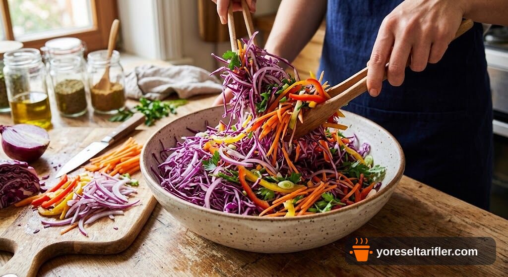 Maş Fasulyeli Buğdaylı Ekşi Salata Tarifi — Adım 1