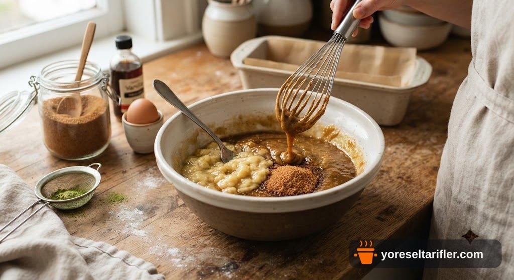 Matchalı Yumuşacık Banana Bread Tarifi — Adım 1