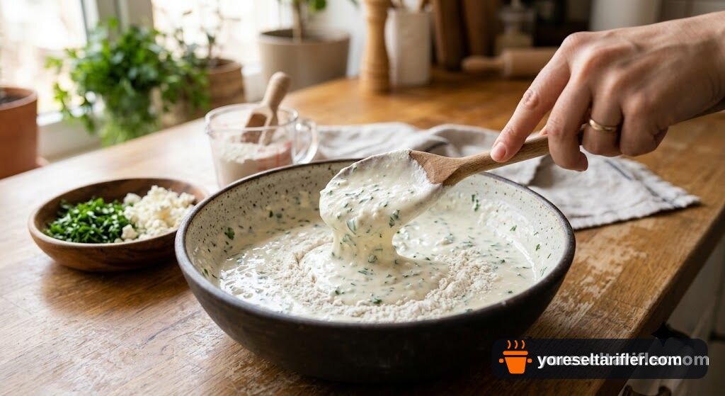 Maydanozlu Peynirli Börek Tadında Krep Tarifi — Adım 2