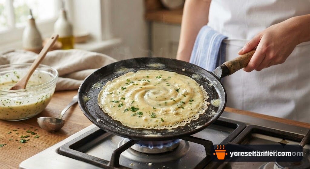 Maydanozlu Peynirli Börek Tadında Krep Tarifi — Adım 4