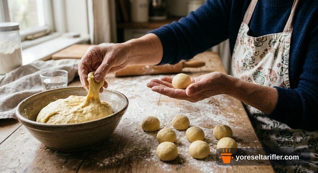 Maydanozlu Peynirli Tereyağlı Poğaça Tarifi — Adım 4