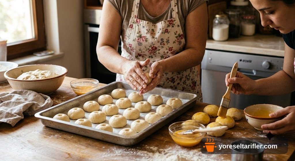 Mercimek Unlu Lor Peynirli Poğaça Tarifi — Adım 2