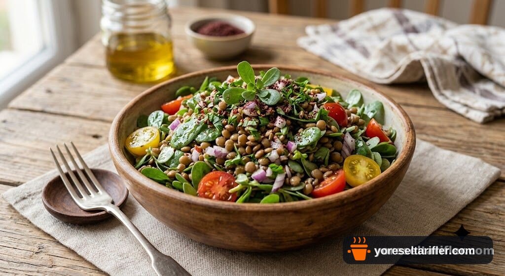Mercimekli Semizotu Salatası Tarifi — Adım 1