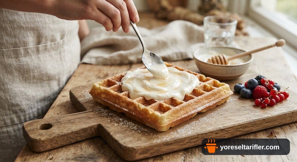 Meyveli Hafif Waffle Tarifi — Adım 4