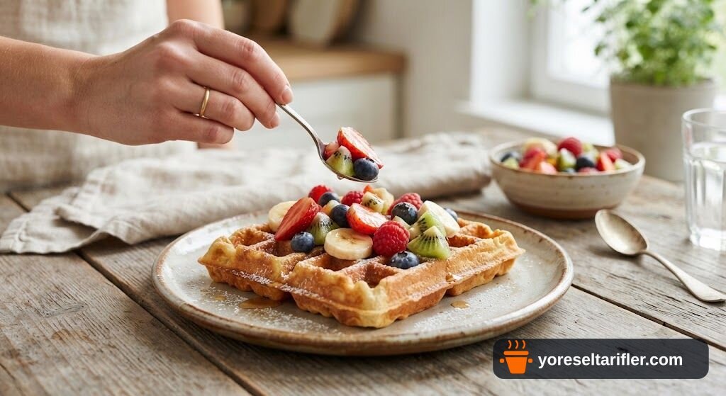 Meyveli Hafif Waffle Tarifi — Adım 5