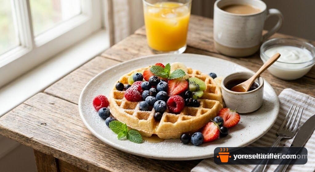 Meyveli Hafif Waffle Tarifi — Adım 6
