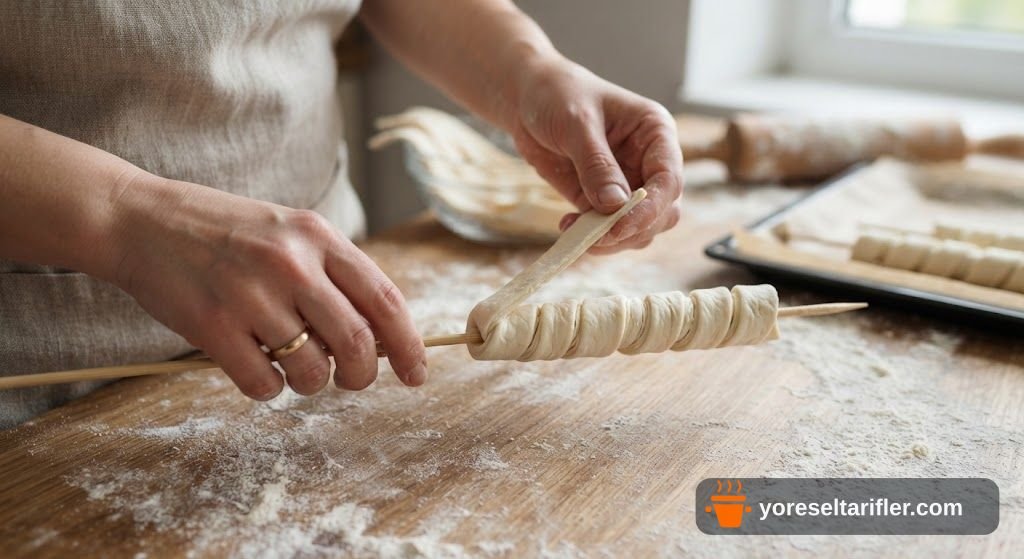 Milföy Kaplı Kaşarlı Köfte Şiş Tarifi — Adım 4