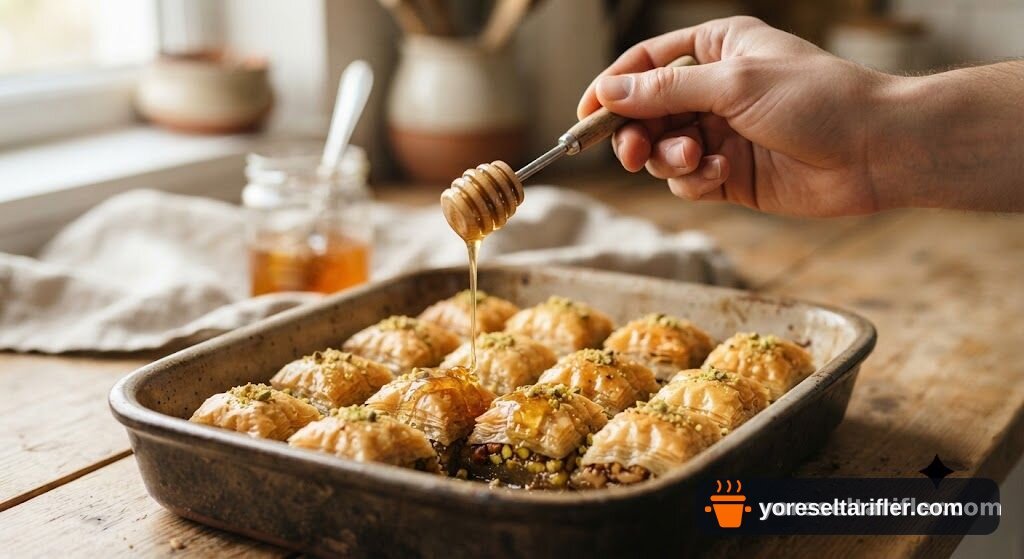 Mini Baklava Kalıpları Şerbetli Tarifi — Adım 6