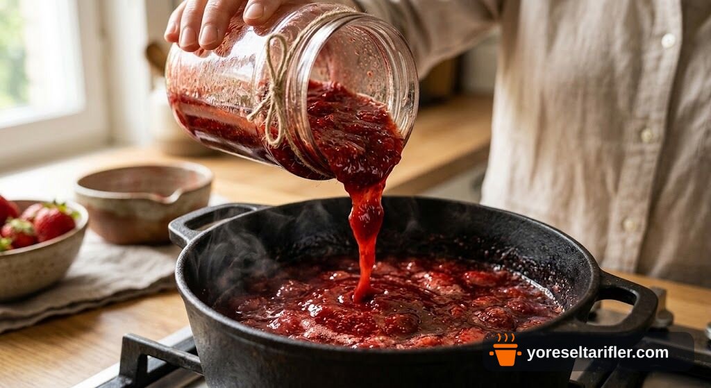 Mis Kokulu Çilek Soslu Tart Kek Tarifi — Adım 3