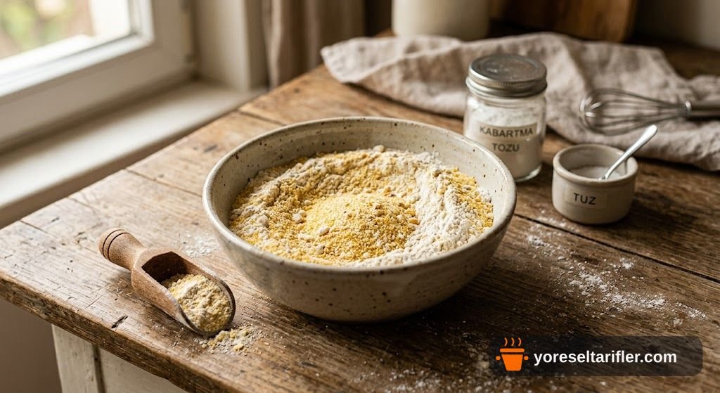 Mısır Unlu Hamur Kızartması Tarifi — Adım 1