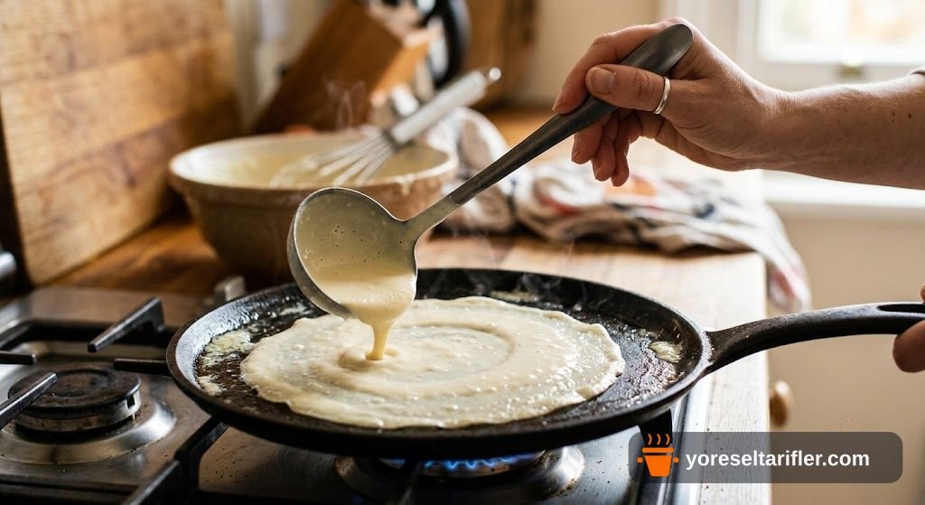Mısır Unlu Yumuşak Krep Tarifi — Adım 3
