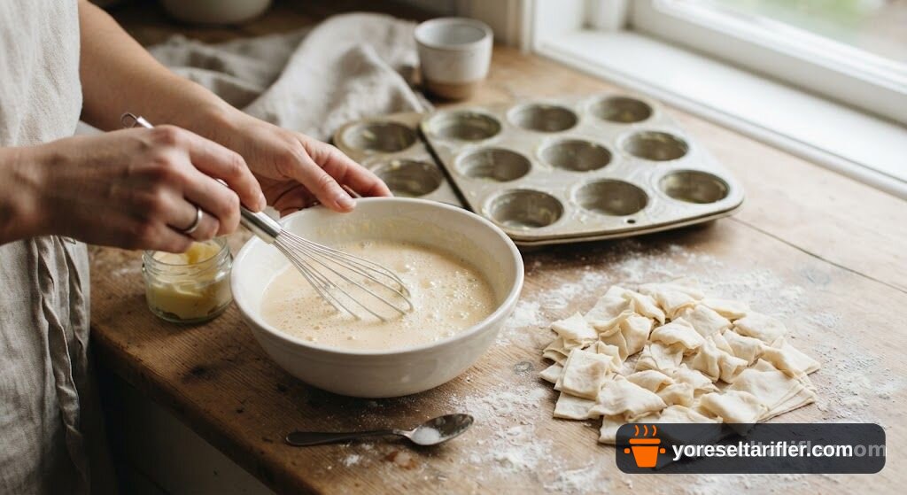Muffin Kalıbında Hafif ve Çıtır Su Böreği Tarifi — Adım 1
