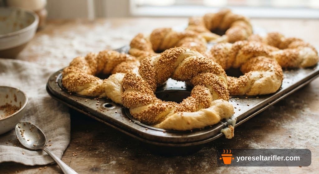 Muffin Kalıbında Simit Çanağı Tarifi — Adım 2