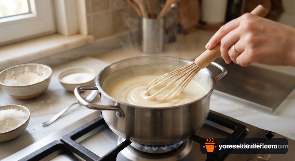 Muhallebili Hindistan Cevizi Pamuk Pastası Tarifi — Adım 6
