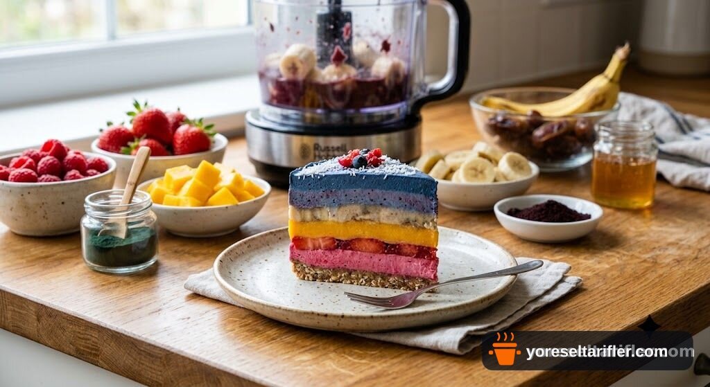 Muz ve Hurma Gökkuşağı Cheesecake Tarifi — Adım 3