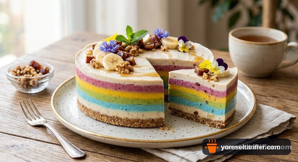 Muz ve Hurma Gökkuşağı Cheesecake Tarifi — Adım 4